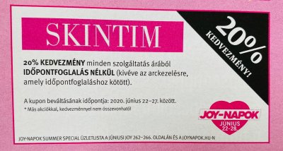 Újra JOY napok a SKINTIM szalonokban