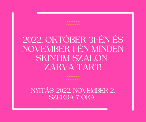 Az őszi hosszúhétvégén mi is pihenünk