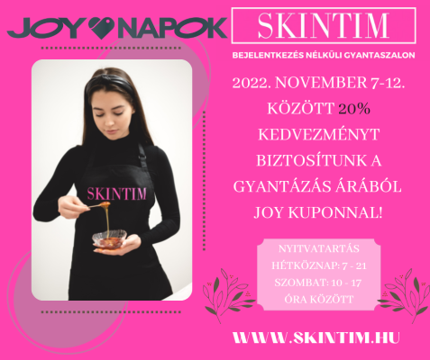 20% a gyantázás árából JOY kuponnal!